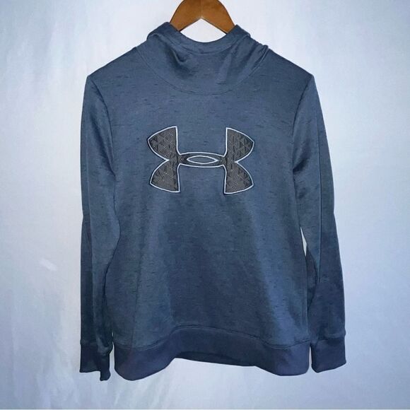Men's Navy Blue Under Armour Logo Hooded Sweatshirt - Picture 2 of 7